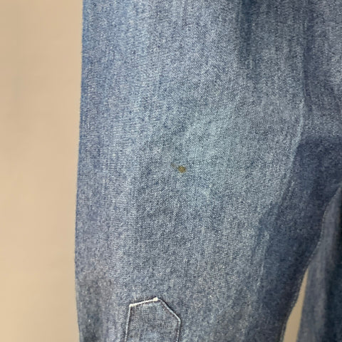 ADAM KIMMEL Size L Indigo Cotton Denim Twill Western Snap Long Sleeve Shirt