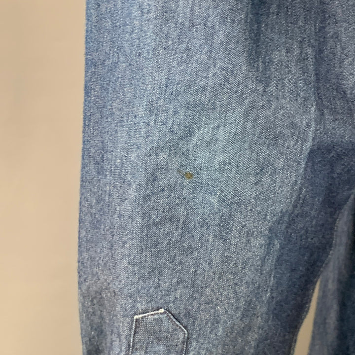 ADAM KIMMEL Size L Indigo Cotton Denim Twill Western Snap Long Sleeve Shirt