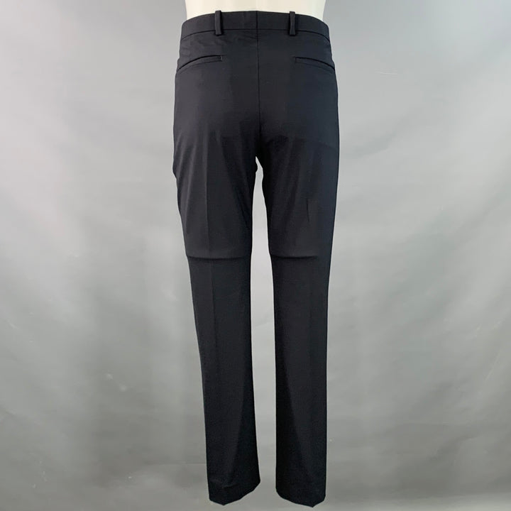 THEORY Size 40 Regular Black Wool Blend Notch Lapel Suit