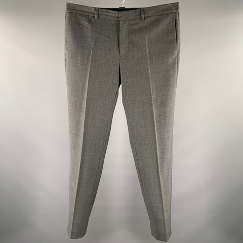 SANDRO Size 38 Grey Heather Wool Elastic Pants