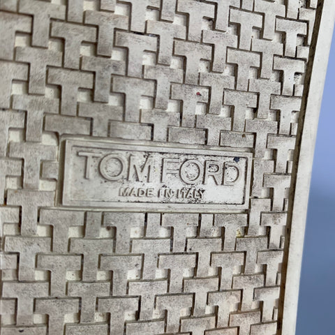 TOM FORD Size 8 Burgundy Leather High Top Lace Up Shoes