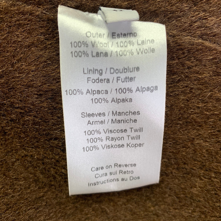 CHRYSALIS Size 42 Brown Beige Wool Double Breasted Coat