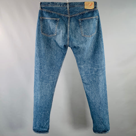 Jeans ORSLOW taille XL 107 en denim selvedge indigo coupe droite ajustée