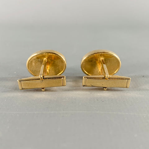 Boutons de manchette anciens or et onyx noir