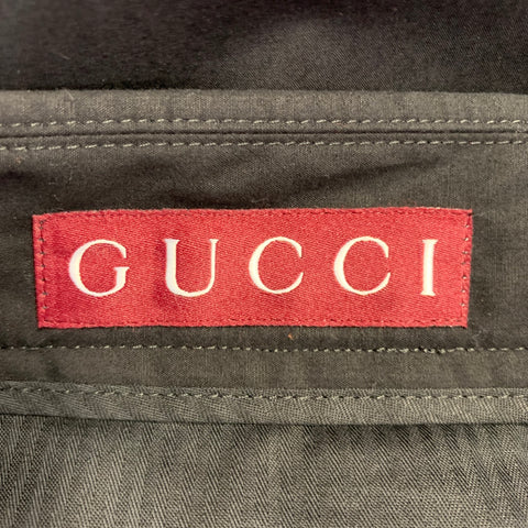 GUCCI Size 36 Black Cotton Flat Front Casual Pants