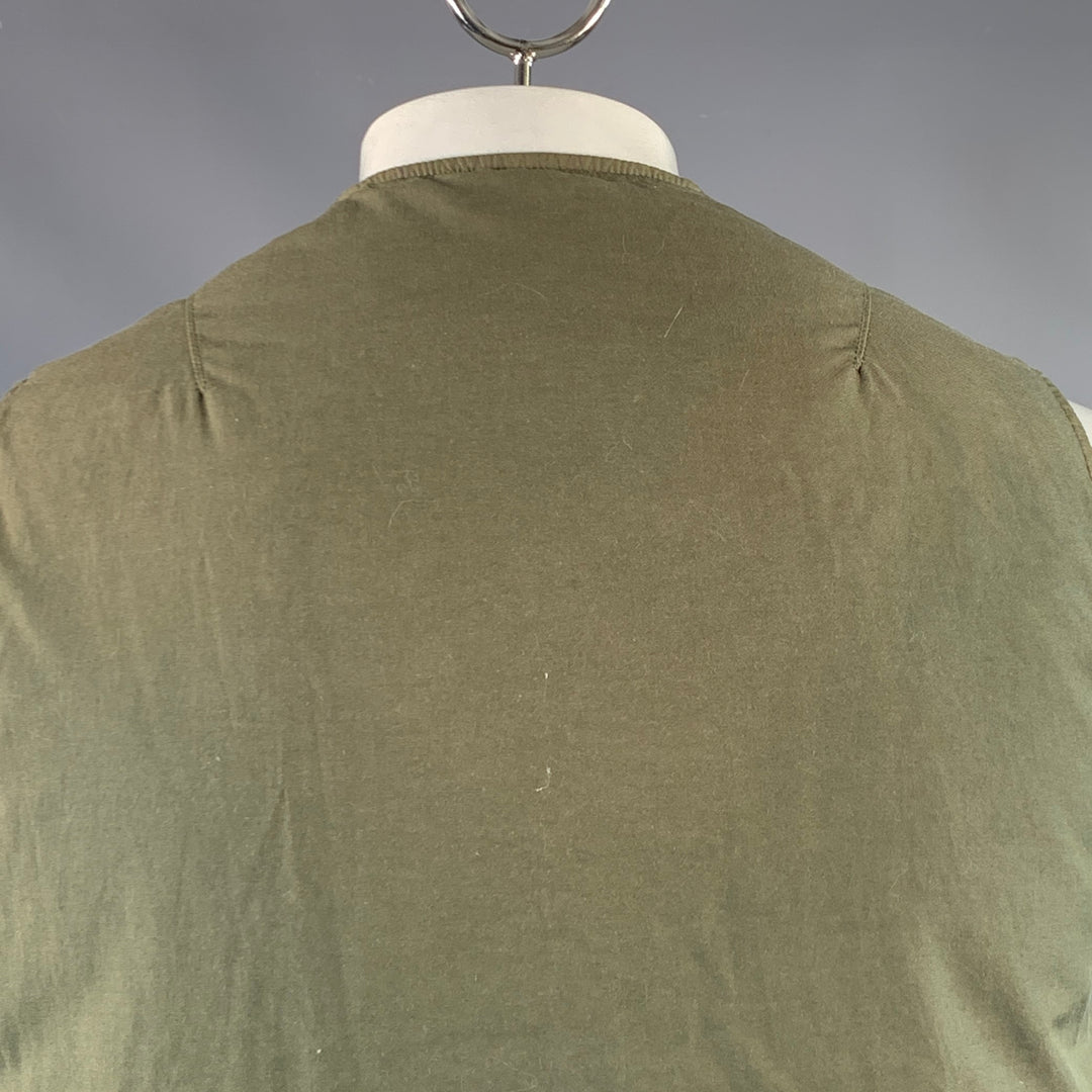 VISVIM Size L Green Black Grey Nylon Cotton Reversible Vest