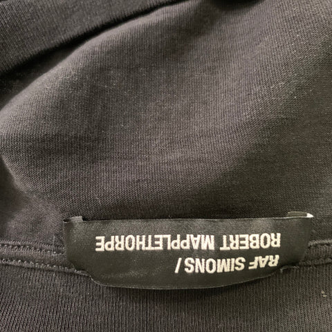 RAF SIMONS Size XL Black White Graphic Cotton Oversized Tshirt