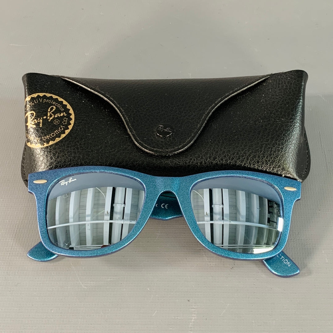 RAY-BAN COSMO COLLECTION One Size Blue Glitter Acetate Mirrored Sunglasses
