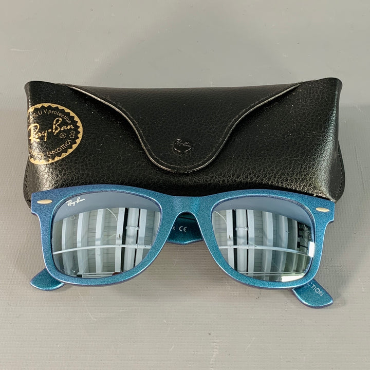 RAY-BAN COSMO COLLECTION One Size Blue Glitter Acetate Mirrored Sunglasses