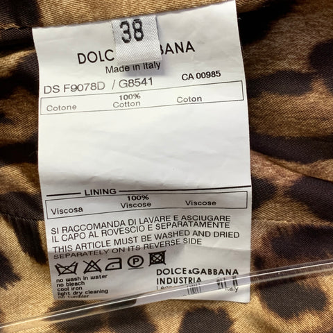 DOLCE & GABBANA Size 2 Blue Indigo Denim Belted Jacket