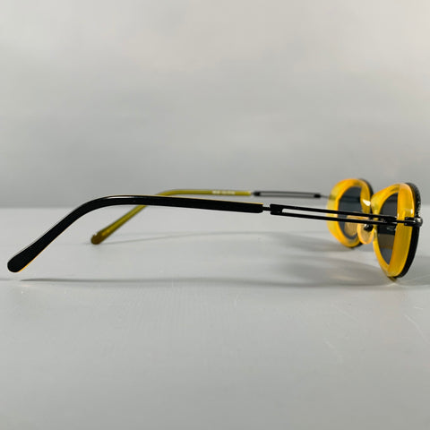 MELISSA Black Yellow Acetate Readers Sunglasses