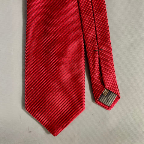 NORDSTROM Red Burgundy Stripe Silk Tie
