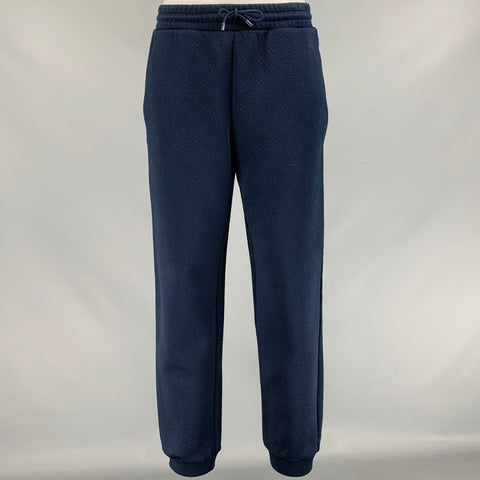 LOUIS VUITTON Size M -Technical Tracksuit- Navy Monogram Zip Up Tracksuit