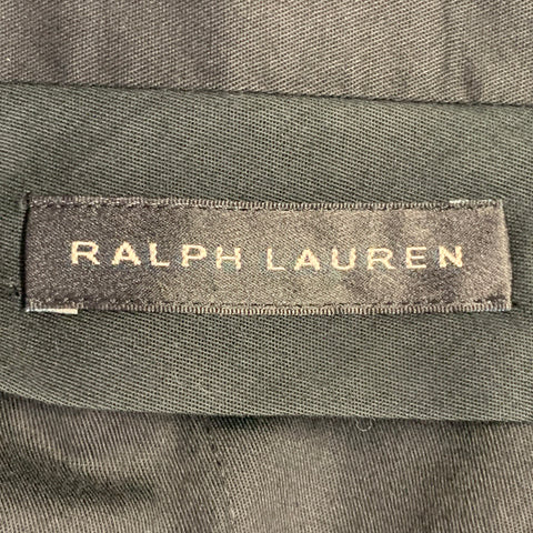 RALPH LAUREN Size 31 Black Wool Twill Side Tabs Straight Dress Pants