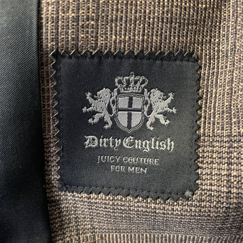 DIRTY ENGLIGH Size S Brown Tan Glen Check Wool Spandex Vest