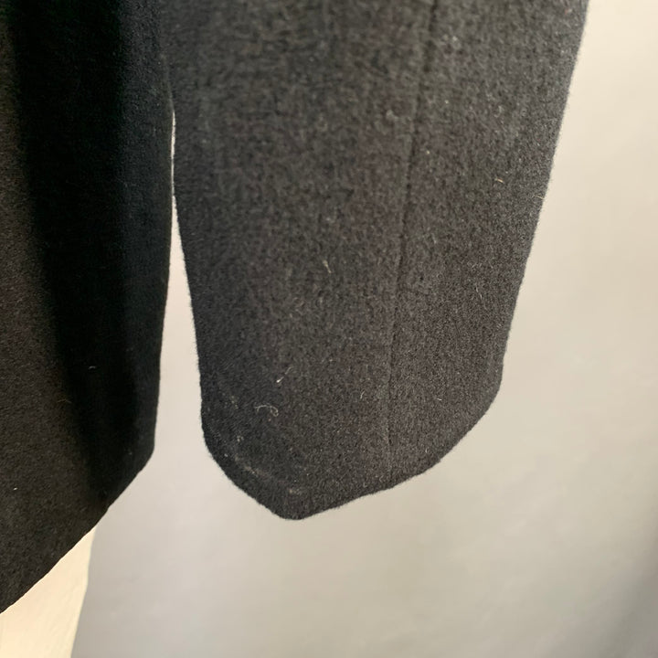 YOHJI YAMAMOTO Size XL Black Wool Peak Lapel Sport Coat