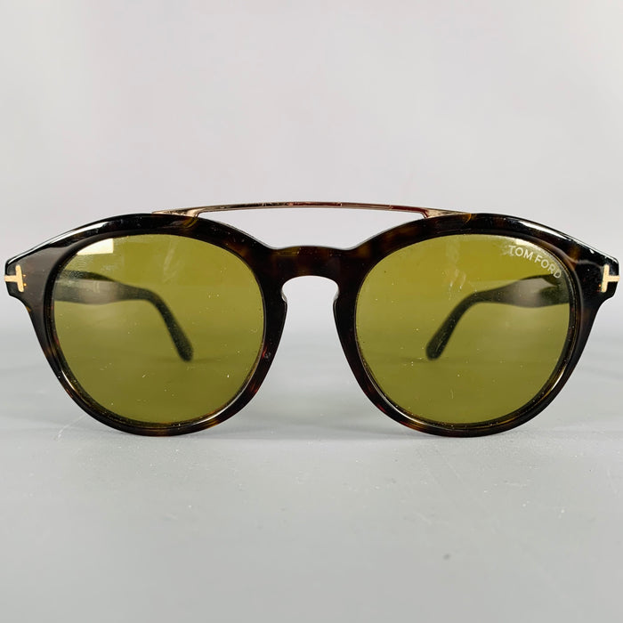 TOM FORD Brown Black Tortoiseshell Acetate Sunglasses