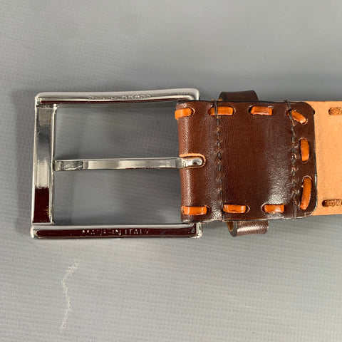 ETRO Brown Orange Leather Belt