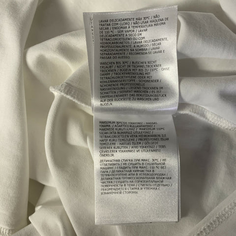 MONCLER Size XL White Cotton Blend V Neck T Shirt