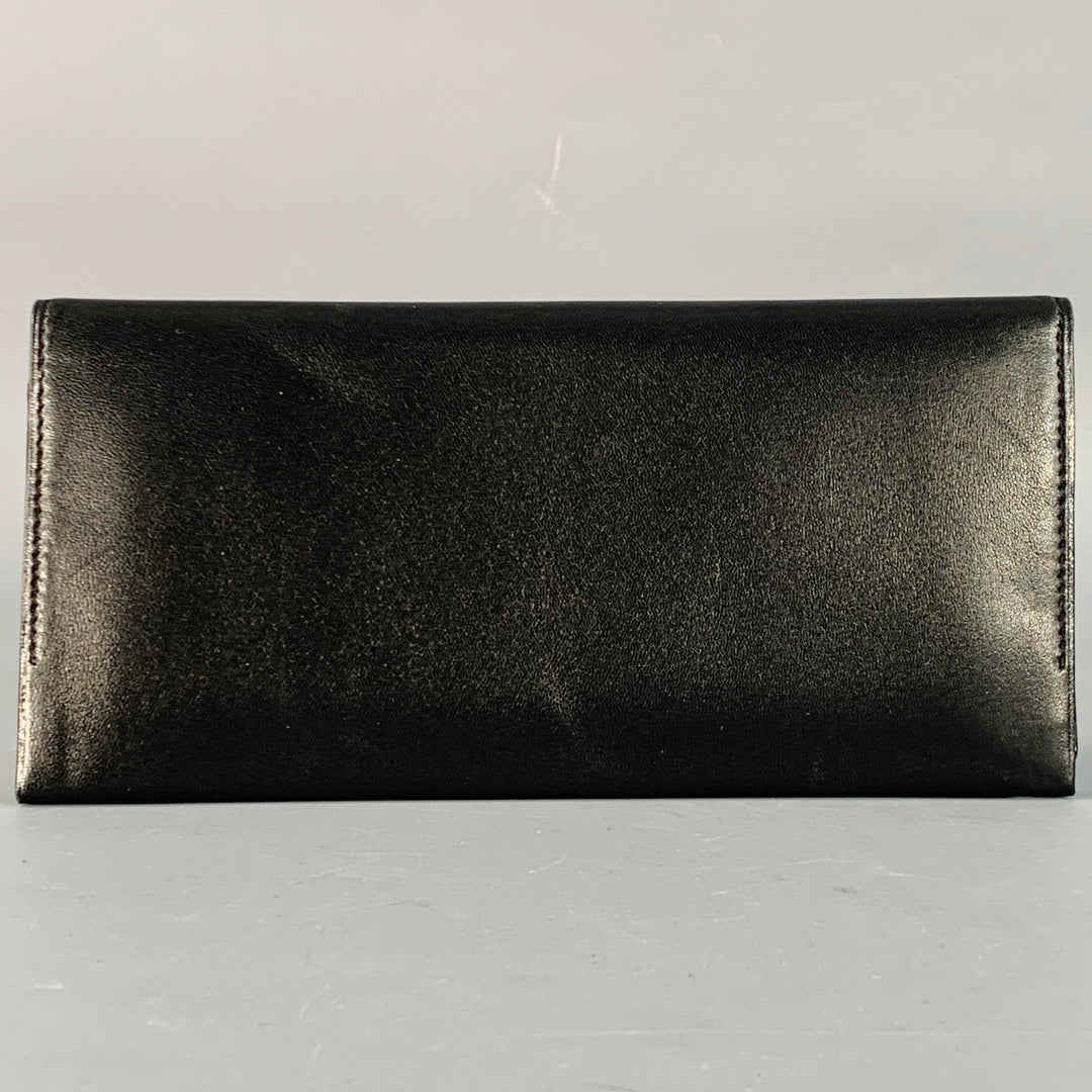 GIVENCHY Black Leather Checkbook Wallet