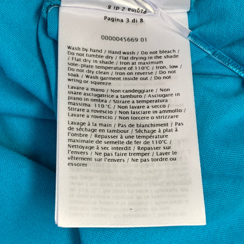 VALENTINO Size XL Blue White Logo Cotton Short Sleeve T-shirt