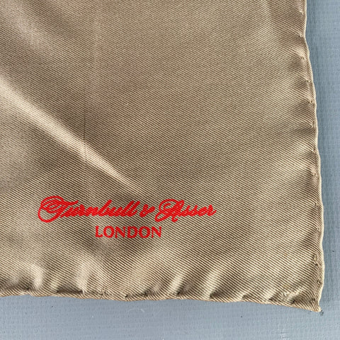TURNBULL & ASSER Red Taupe Signature Silk Pocket Square