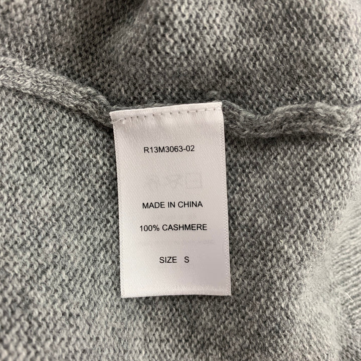 R13 Size S Grey Heather Distressed Cashmere Sweater