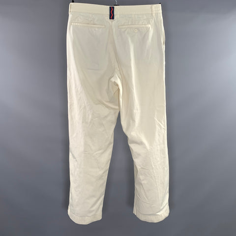 ROWING BLAZERS Size 30 Cream Solid Cotton Relaxed fit Casual Pants