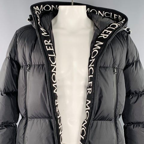 MONCLER Size XL Templon Giubotto Black Polyamide Padded Coat
