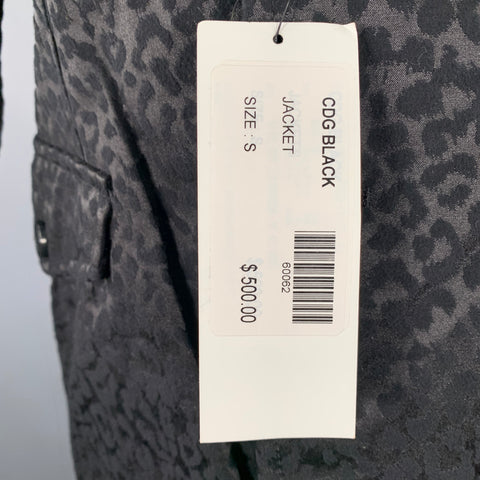 COMME des GARCONS 2014 Size S Black Jacquard Cotton Blend Jacket