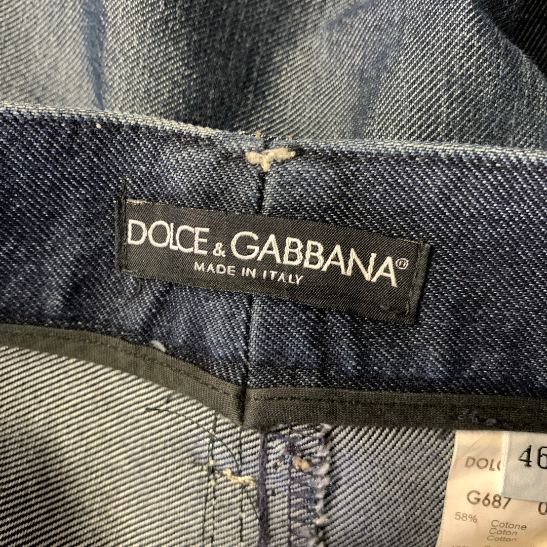DOLCE & GABBANA Size 30 Navy Indigo Denim Slim Jeans