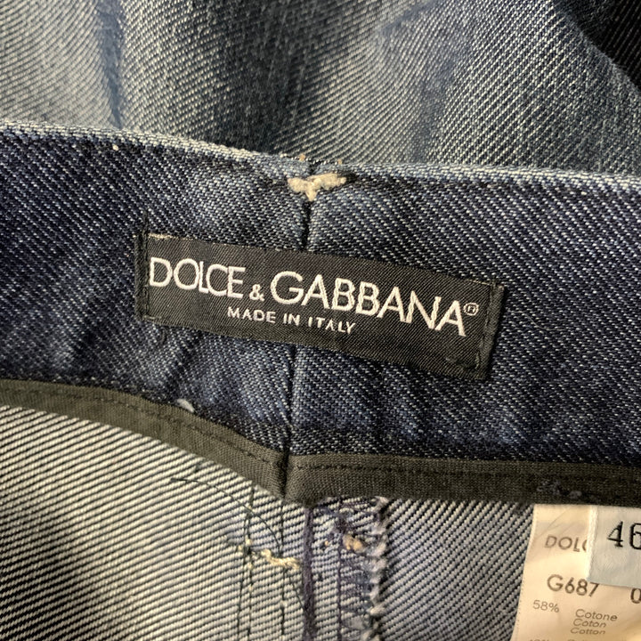 DOLCE & GABBANA Size 30 Navy Indigo Denim Slim Jeans