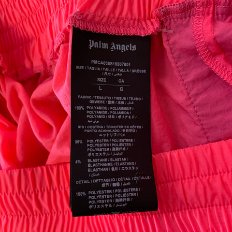 PALM ANGELS Size L Neon Pink Polimide Joggers Casual Pants