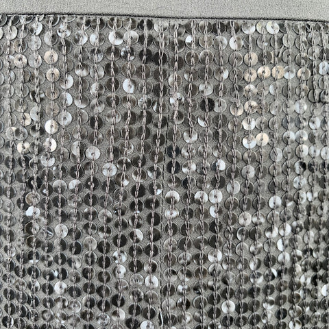 MICHAEL KORS COLLECTION Size 2 Grey Silk Sequined Pleated Dress Pants