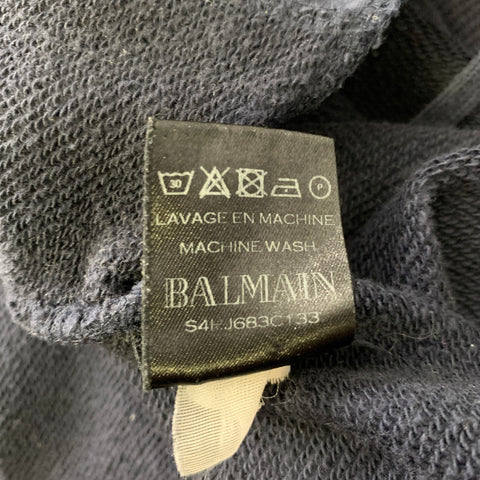 BALMAIN Size M Navy Cotton Joggers Casual Pants