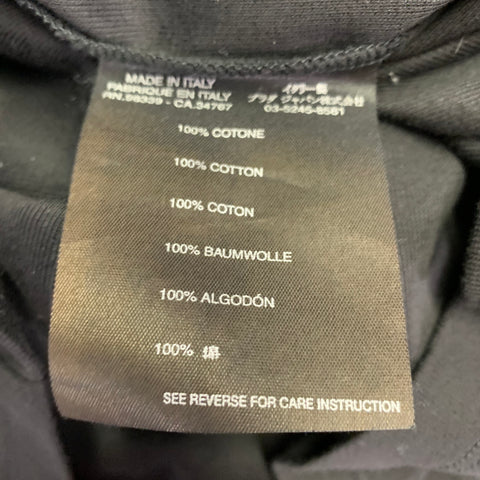 PRADA Size S Black Cotton Spread Collar Long Sleeve Shirt