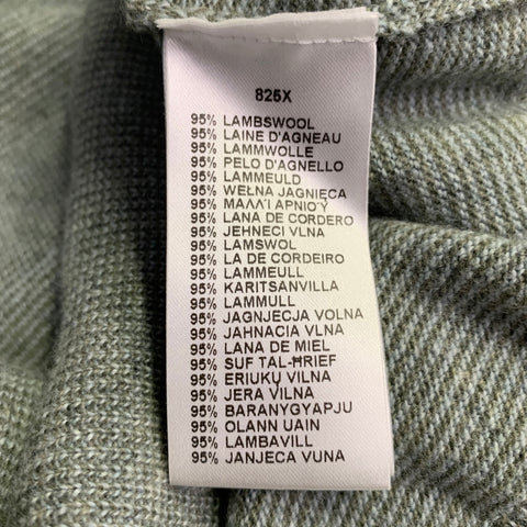 PAUL SMITH Size L Grey Lambswool Cotton Crew Neck Pullover