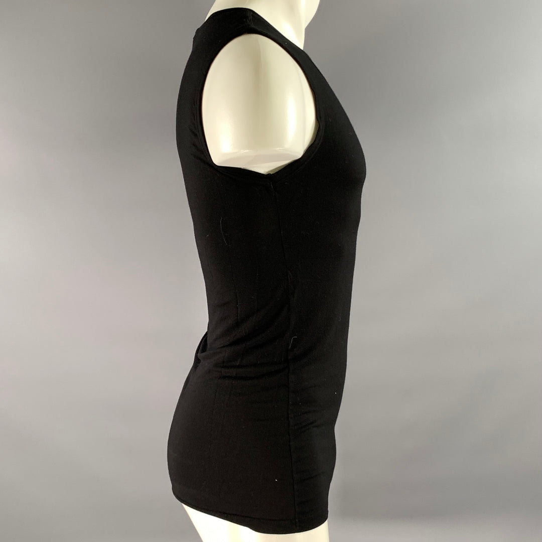 VERSACE Size M Black Modal Blend Muscle Sleeveless T Shirt