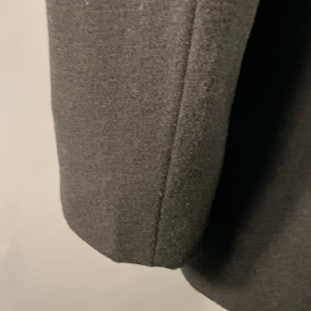 YOHJI YAMAMOTO Size XL Black Wool Peak Lapel Sport Coat