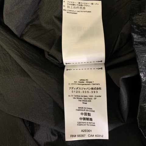 Y-3 Size L Black Metallic Nylon Crew Neck T Shirt