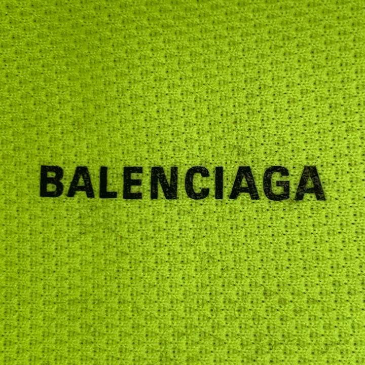 BALENCIAGA Size 11 Track 3 Green Neon Leather Nylon Lace-Up Sneakers