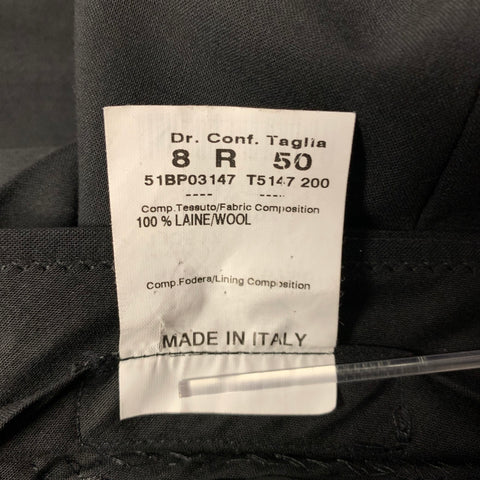 THIERRY MUGLER Size 36 Black Wool Relaxed Dress Pants