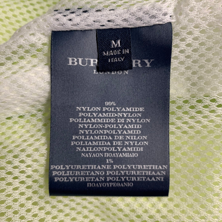 BURBERRY LONDON Size M Green Lime Polyamide Blend Zip Pockets Vest