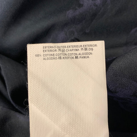 VERSACE COLLECTION Size M Navy Purple Cotton Tuxedo Long Sleeve Shirt