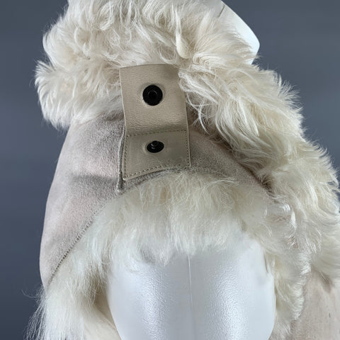 GUCCI FW 2001 by Tom Ford Size S Cream Fur Lined Cotton Jacket