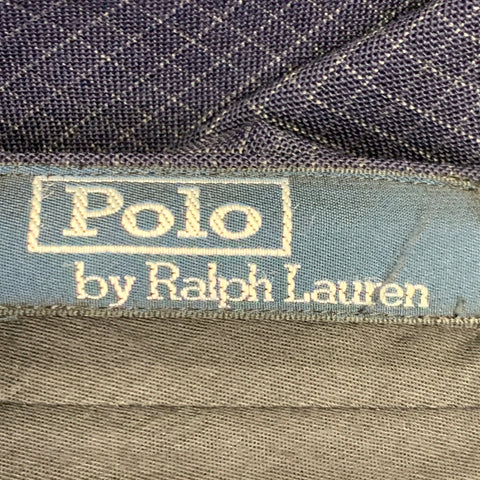 POLO by RALPH LAUREN Size L Regular Navy Grey Checkered Notch Lapel Suit