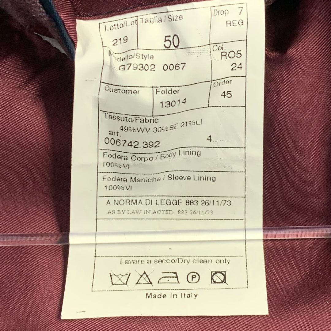 FASHION CLINIC Size 40 Red Grey Plaid Viscose Sport Coat