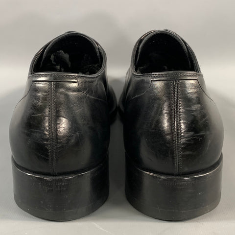 TOM FORD Size 11 Black Leather Lace Up Shoes