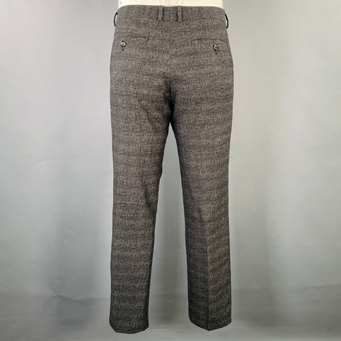 Pantalon de costume PAUL SMITH, taille 36, gris anthracite, en laine, devant plat