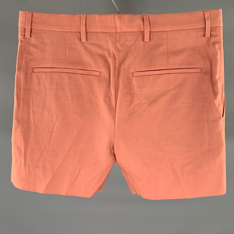 DRIES VAN NOTEN Size 32 Pink Coral Cotton Shorts
